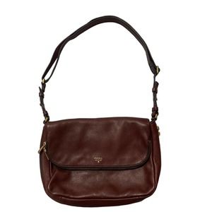 FOSSIL BROWN LEATHER CROSSBODY BAG